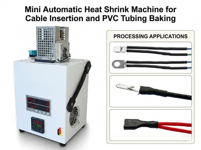 Mini automatikus hőzsugorító gép kábelbehelyezéshez és PVC cső sütéshez JW-HST-05B Thumb