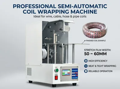 Félautomata kábelburkoló csomagológép WPM-120X - Tekercselő_és_Kötöző_Gép