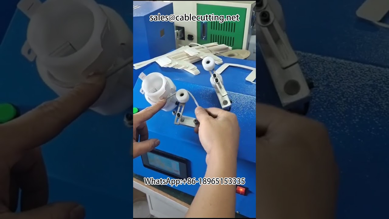 Automatikus huzaltekercselő gép – Adatkábel tekercselés papírkártyára | Gyors gyártósori megoldás