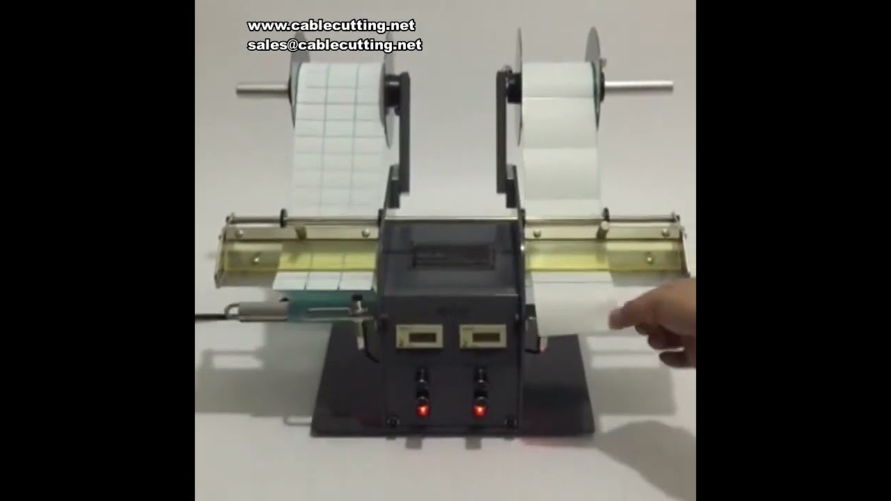 30W, 4-200 mm Automata Duplafejű Címkeleválasztó Gép – Védjegy és Vonalkód Szétválasztó