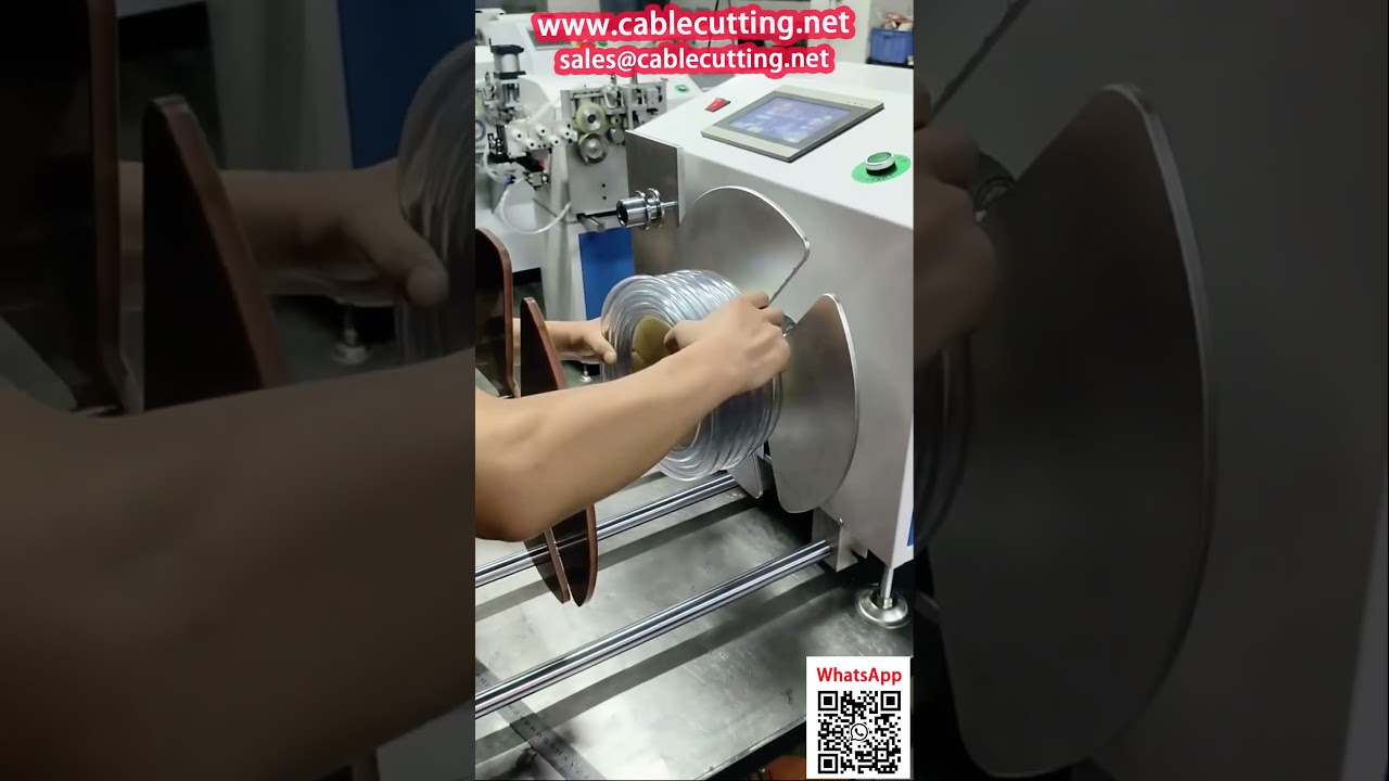 Automata PVC tömlő tekercselő és igazító gép