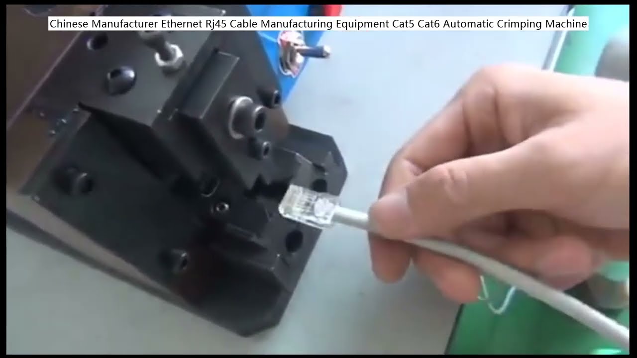 Automatikus RJ45 krimpelő gép Cat5 és Cat6 Ethernet kábelek gyártásához