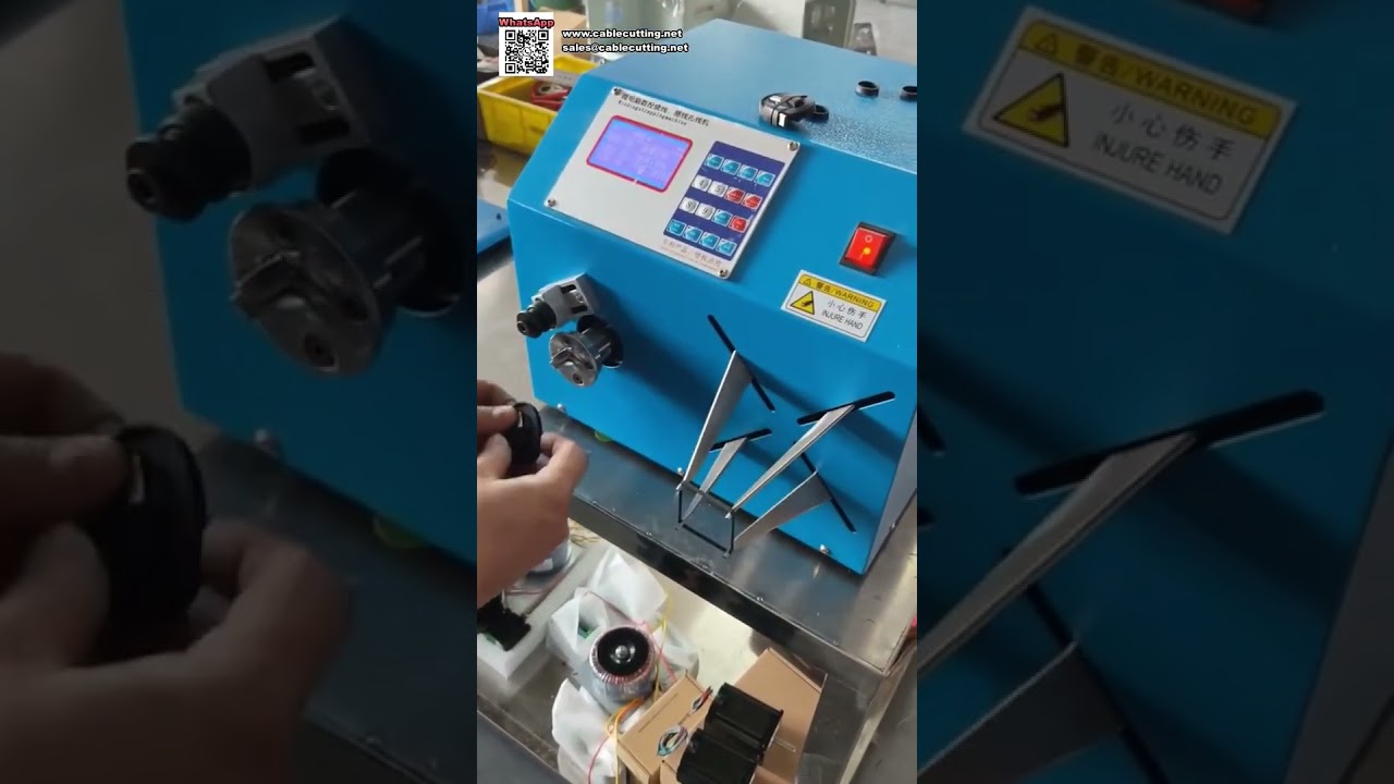 Gumigyűrű-tágító gép — Beépített huzaltekercseléssel