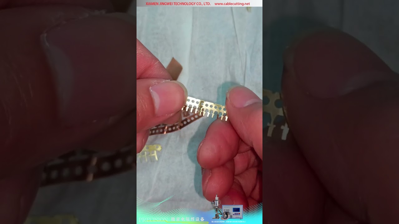 Inverteres DC ellenállás-ponthegesztő — 0,5 mm sárgaréz lemez